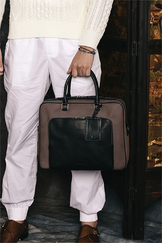 Musketeer Two-Tone Crossbody Sling Briefcase