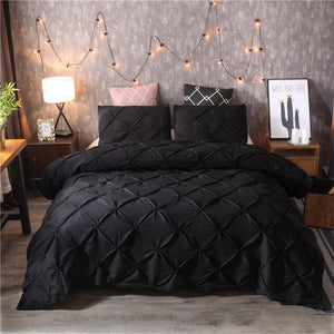 Luxury Pinch Pleat Black Bedding Comforter Bedding Sets Bed Linen Duve N G Make Dreams Come True
