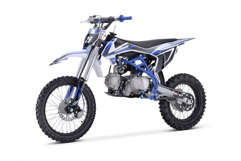 125cc Dirt Bike Pit Bike Adult Dirt Pitbike Gas Dirt Bikes with Headlight  125cc Gas Dirt Pit Bike (Blue)