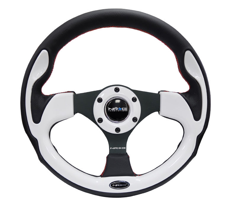 Nrg Rst 001wt 320mm Sport Steering Wheel With White Inserts Drive Nrg