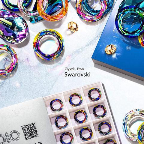 New Fashion Swarovski Cosmic Ring Crystal Drop Earrings Women Jewelry-Taanaa Jewelry