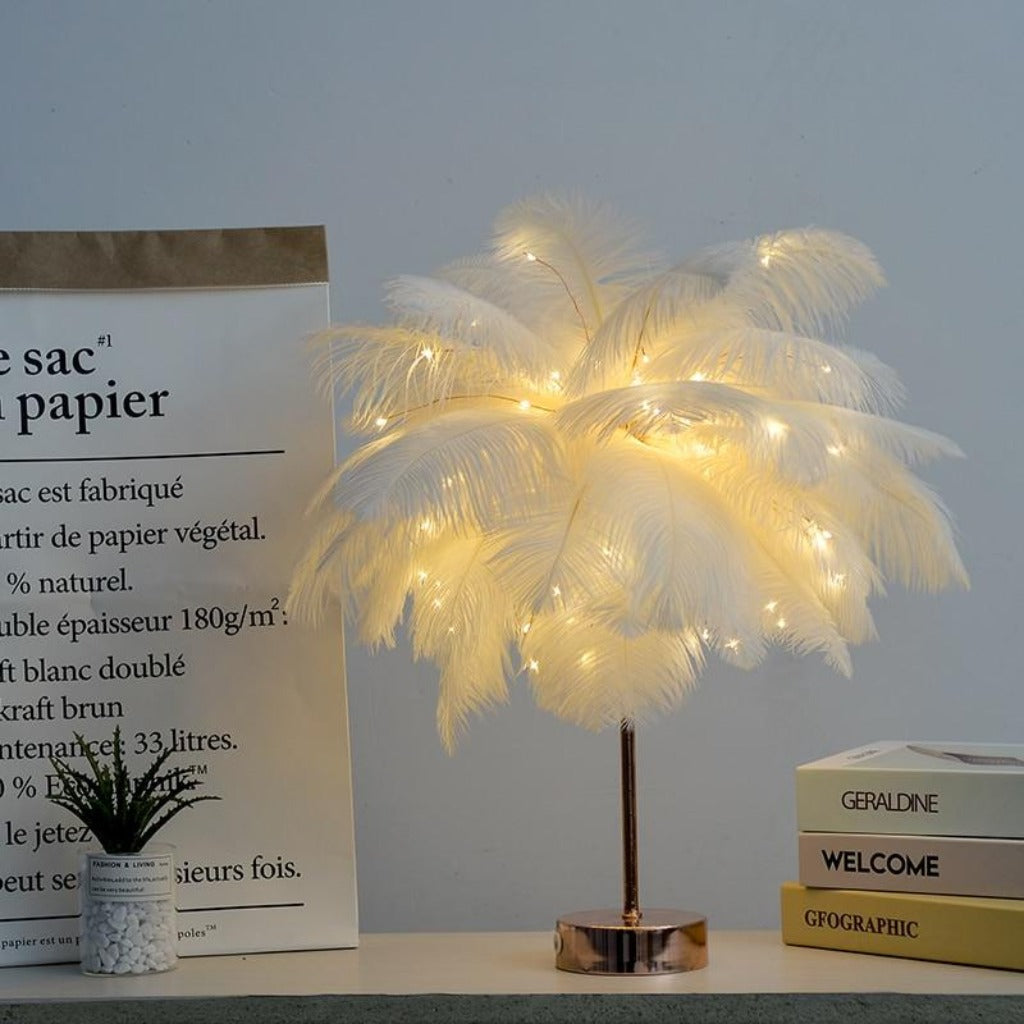 Feather Palm Tree Rc Lamp Sparkly Trees Sparklytrees