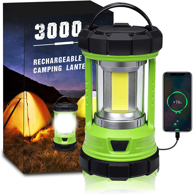 elesall LED Camping Lantern, COB Battery Lantern 4D Batteries Powered 2500Lm, Water Resistant Emergency Lantern for Power Outage, HURRIC