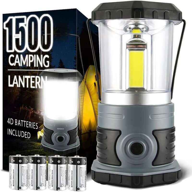 Rechargeable Batteries Powered Lantern 3500lm Waterproof Lantern for Emergency - Hokolite 2 Pack (Save