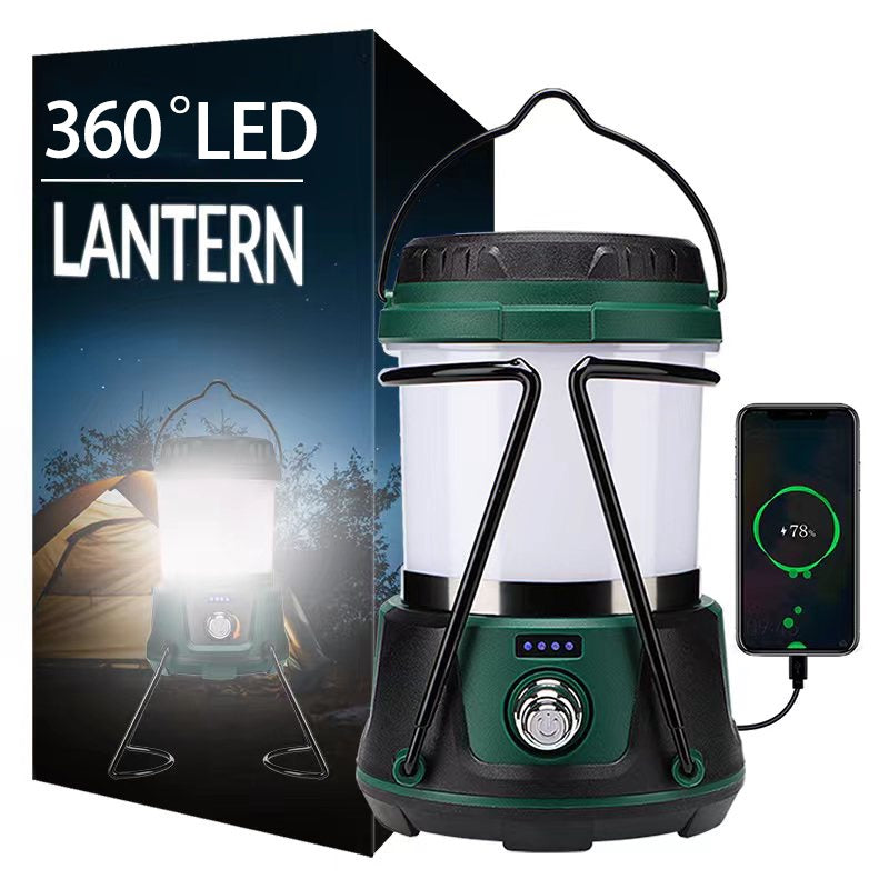 LED Outdoor Lantern with Carabiner Handle 2000lm - Hokoloite 2 Pack