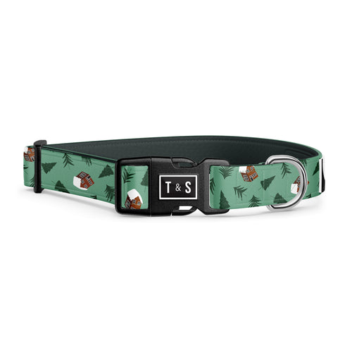 Winter Cabin dog collar