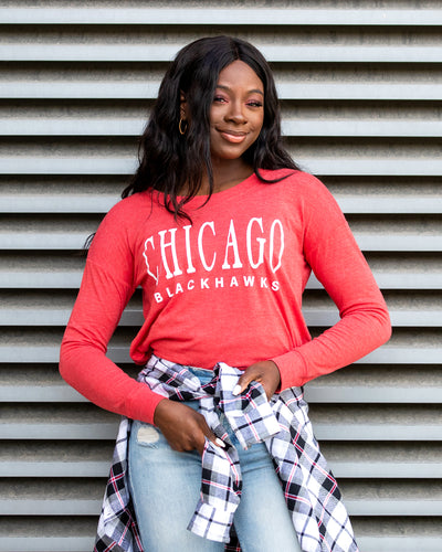 UG Apparel Ladies Chicago Blackhawks Red Everyday Long Sleeve