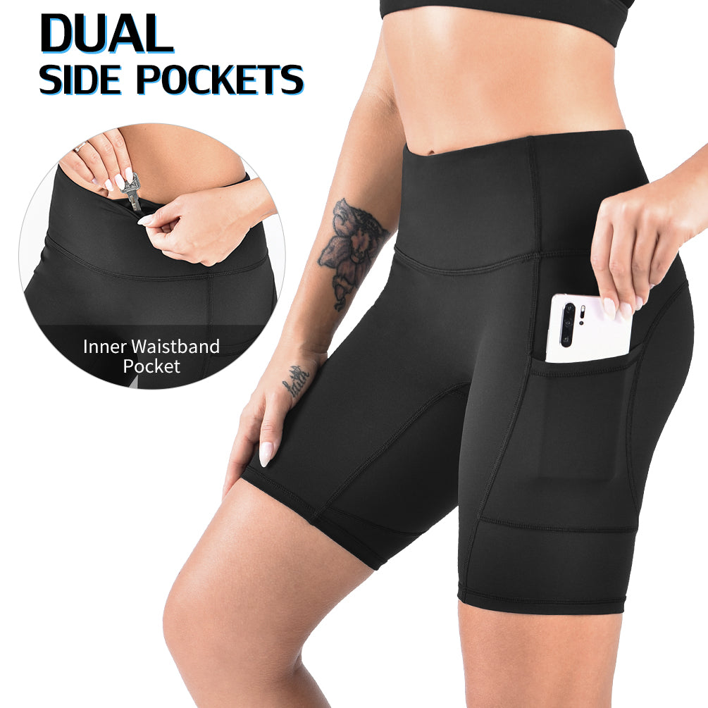High Waist Yoga Shorts for Women - Workout Running 4 Way Compression Y –  oopor