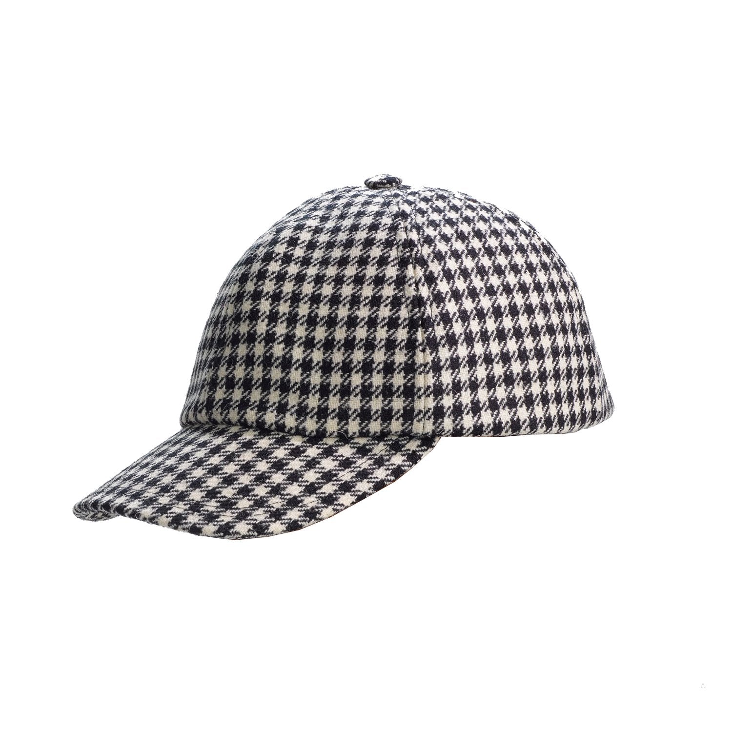 Wool Houndstooth Baseball Cap – British Hats