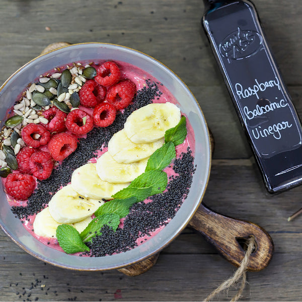 Raspberry Balsamic Vinegar Protein Smoothie Bowl