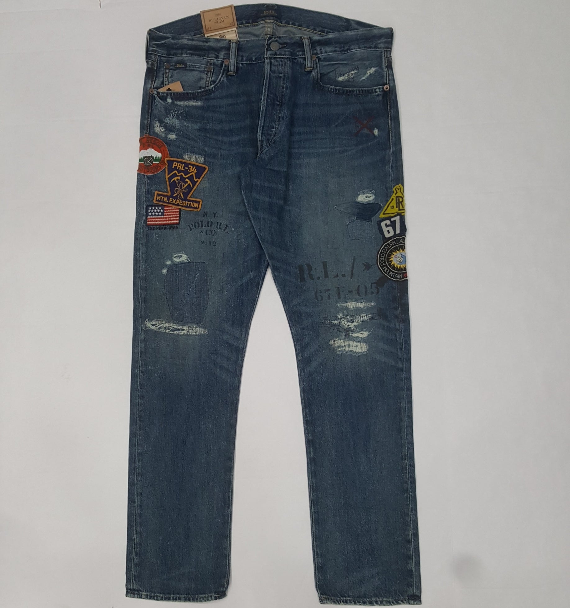 Nwt Polo Ralph Lauren Sullivan Slim Patch Jeans | Unique Style