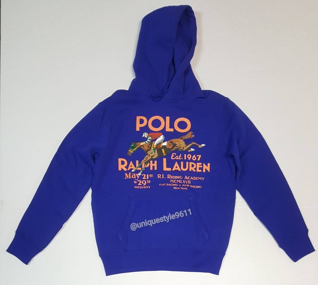Nwt Polo Ralph Lauren Royal Blue Equestrian Hoodie | Unique Style