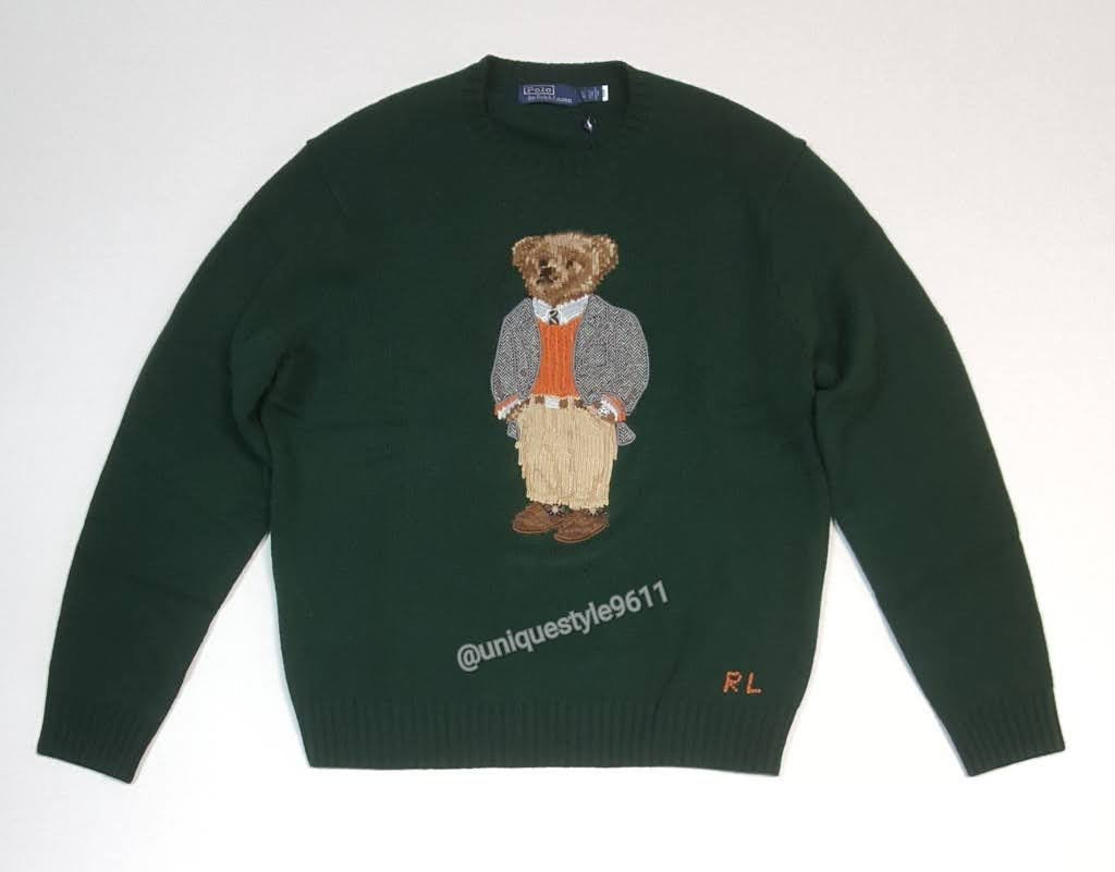 green polo bear sweater