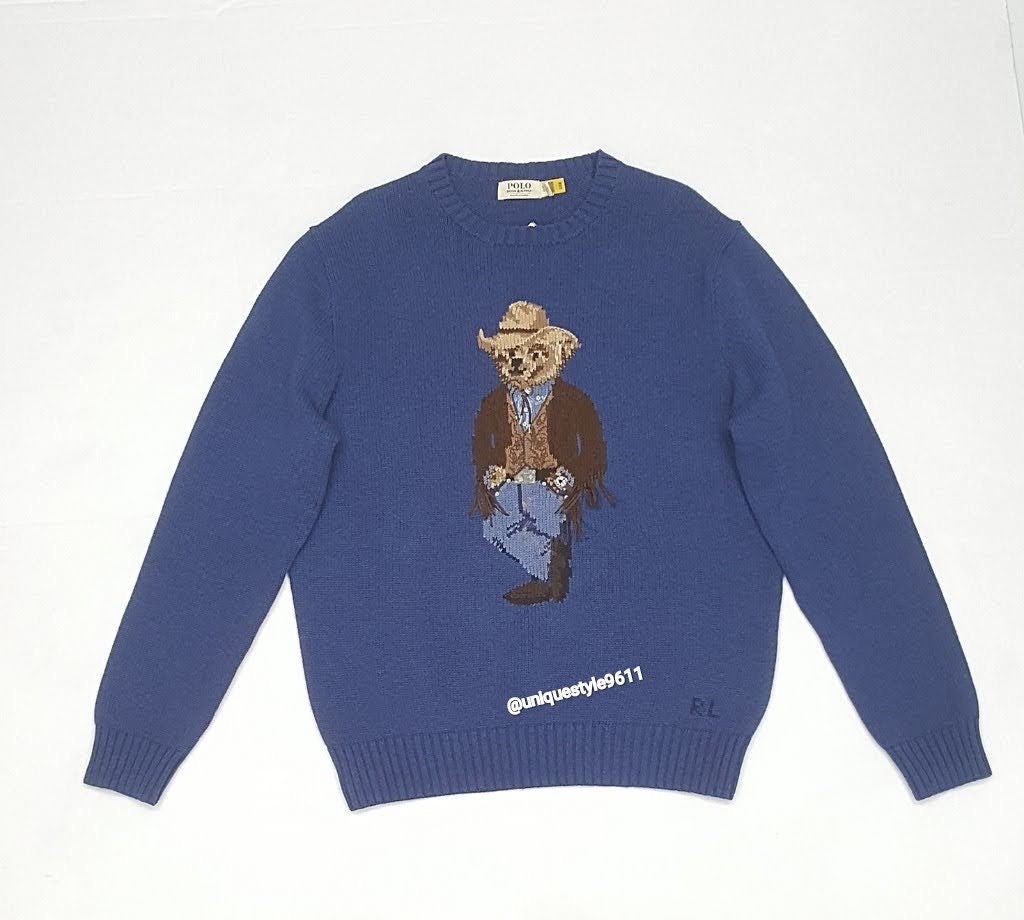 polo ralph lauren cowboy bear sweatshirt