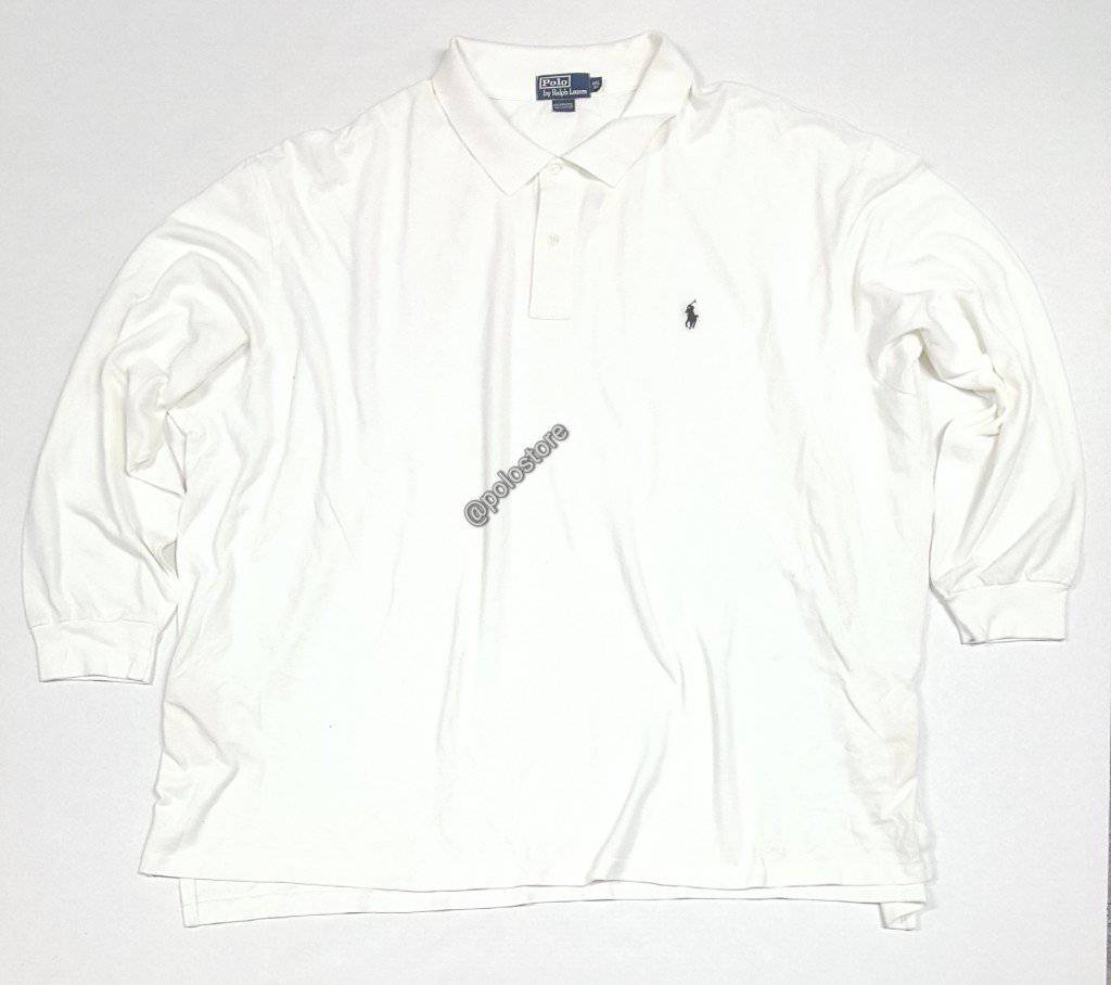 Nwt Polo Ralph Lauren Small Pony Big and Tall White Long Sleeve Polo Shirt  | Unique Style