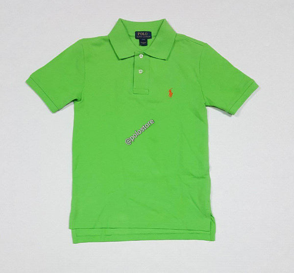 Nwt Kids Polo Ralph Lauren Green with Orange Small Pony Shirt (8-20) |  Unique Style