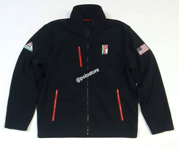 Nwt Polo Ralph Lauren Black P Racing 1992 Patch Fleece Zip Jacket | Unique  Style