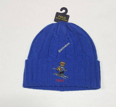 Nwt Polo Ralph Lauren Grey Polo Ski Club .C Patch Beanie | Unique Style