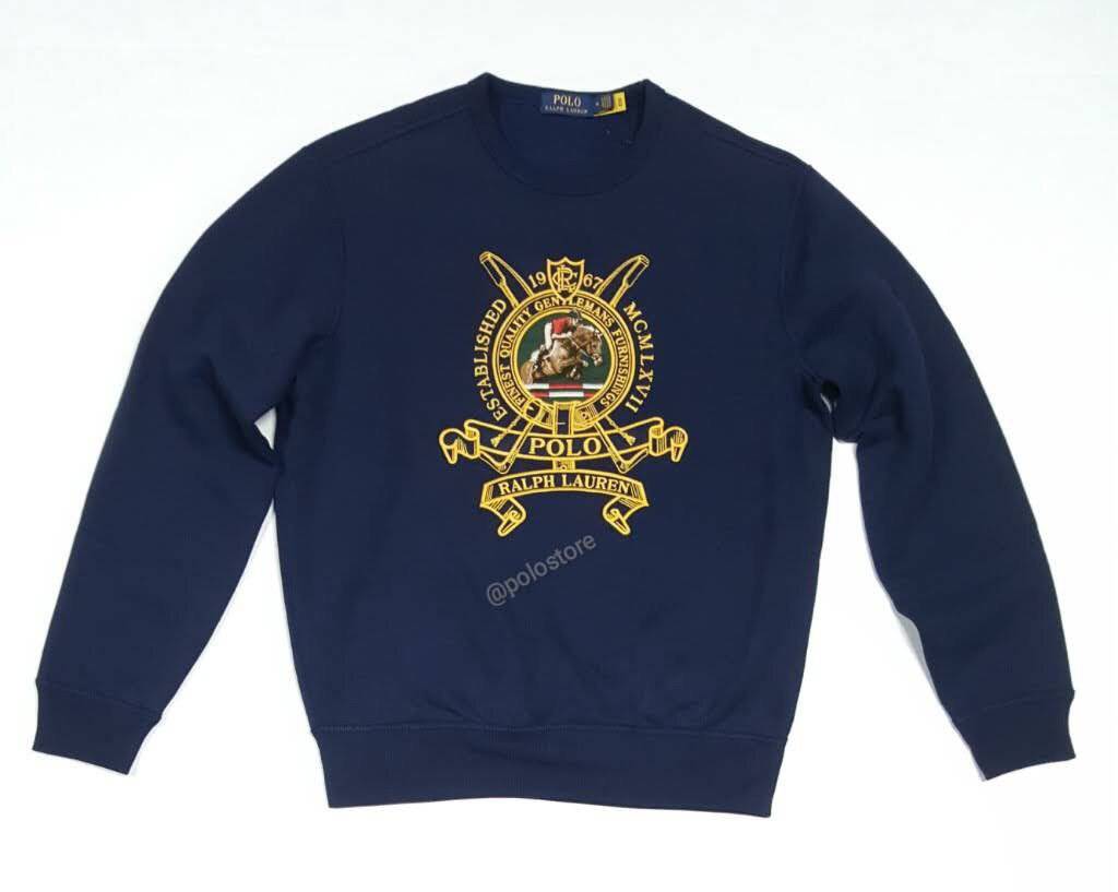 Nwt Polo Ralph Lauren Navy Equestrian Embroidered 1967 Sweatshirt | Unique  Style