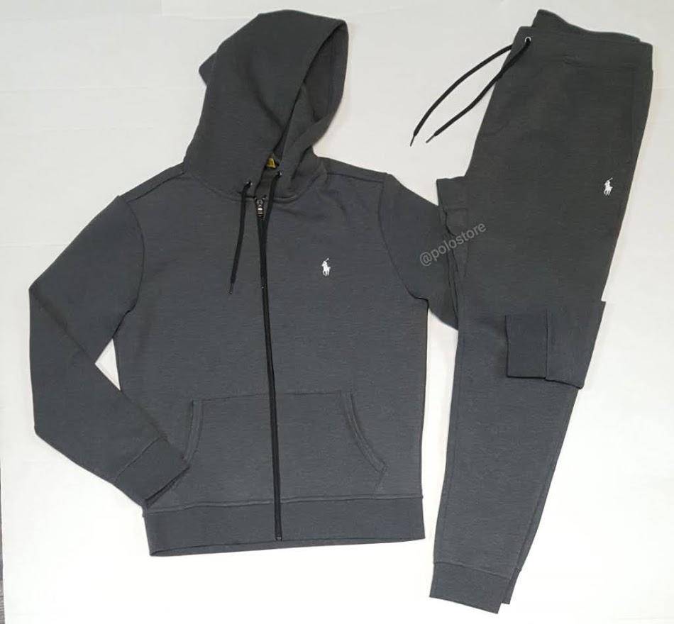 Nwt Polo Ralph Lauren Dark Grey Double Knit Sweatsuit | Unique Style