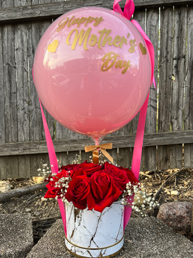 Hot Balloon Floral Box