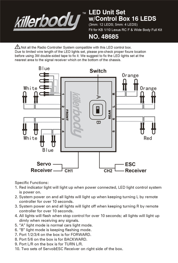 Killerbody LED Light System w/ Control Box (16 LEDs) – MRC Plaza