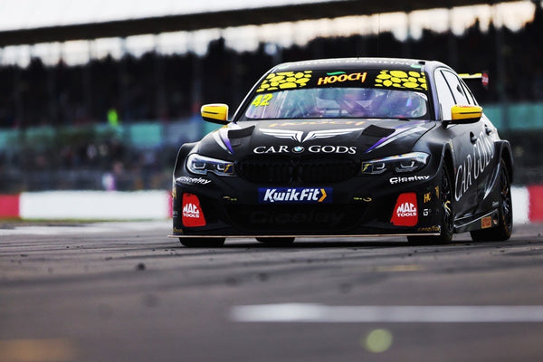 Solo shot of the Car Gods BTCC BMW Taking a Turn