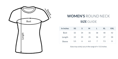 Women T-shirt Size Specifications S to 5XL