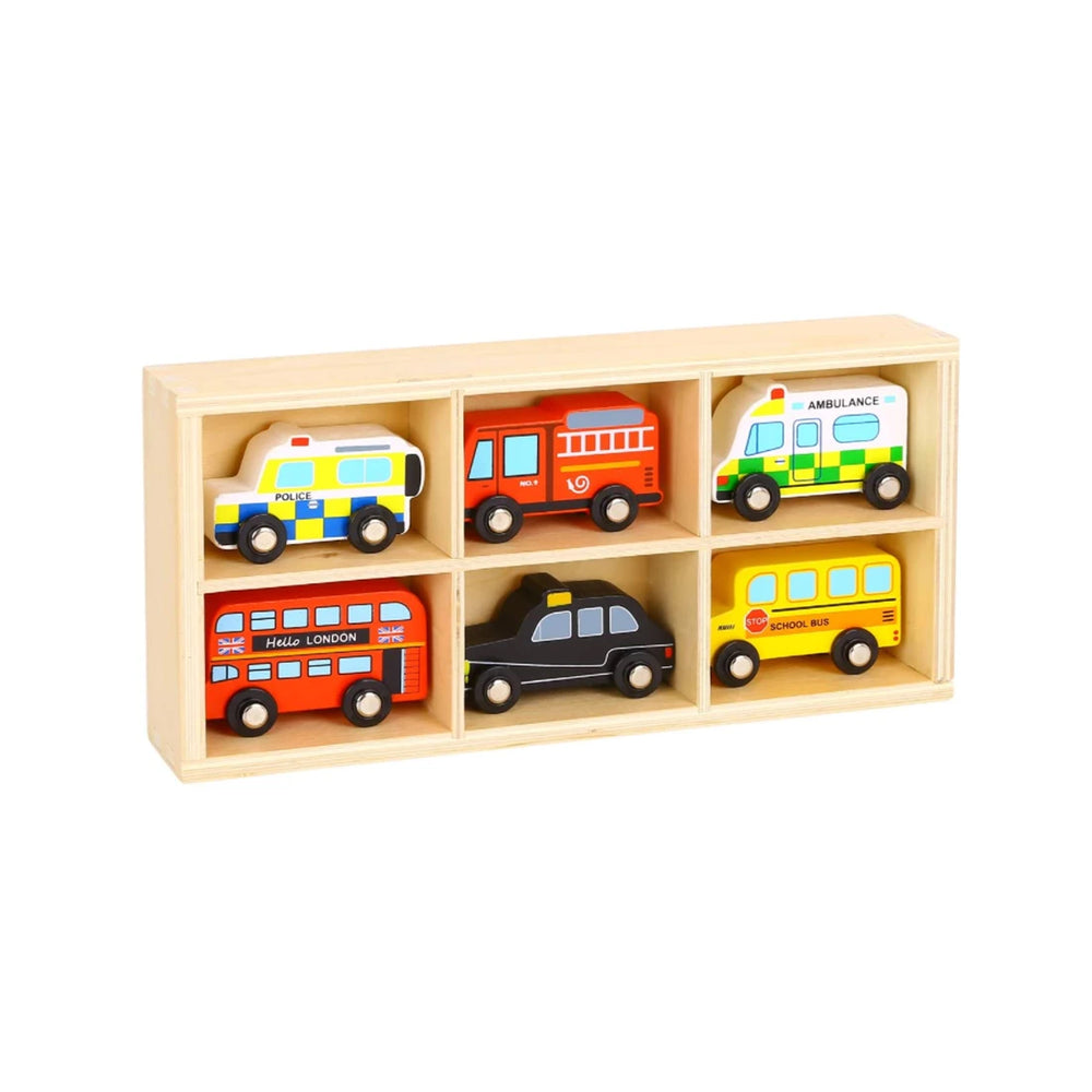 wooden car toy set