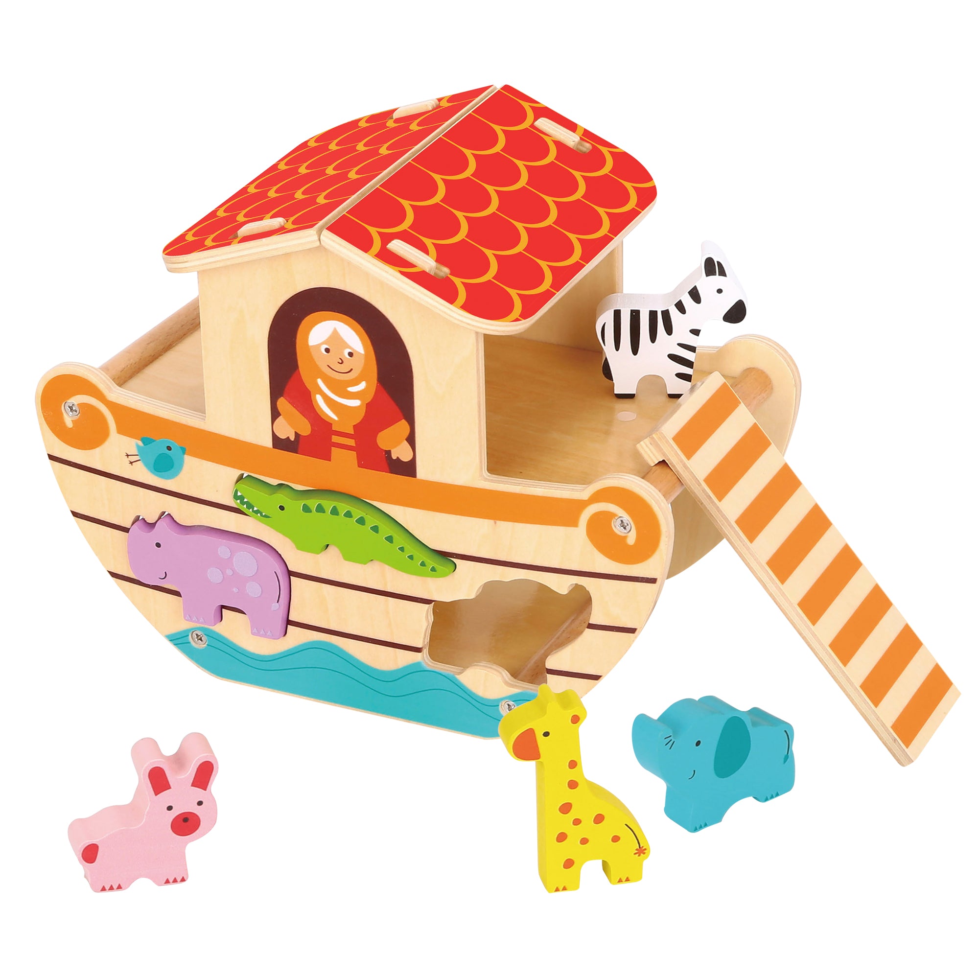 noah's ark wooden toy box