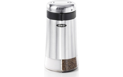 OXO Salt and Pepper Shaker Set, Clear, Stainless Steel