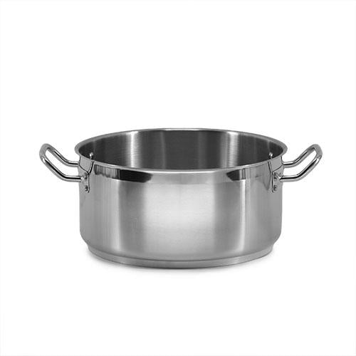 Winco SSLB-15, 15-Quart Stainless Steel Brazier Pan with Cover, Silver