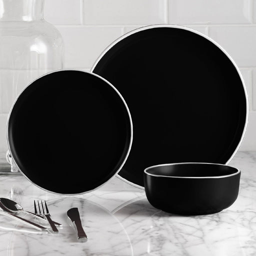 Choice 16 Black Round Non-Skid Serving Tray