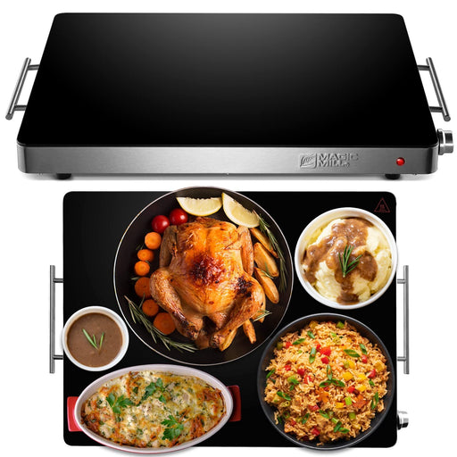 Magic Mill MHPE703 Shabbat Enamel Hot Plate 17 x 23 with Built-In Safety  Thermostat - Large 