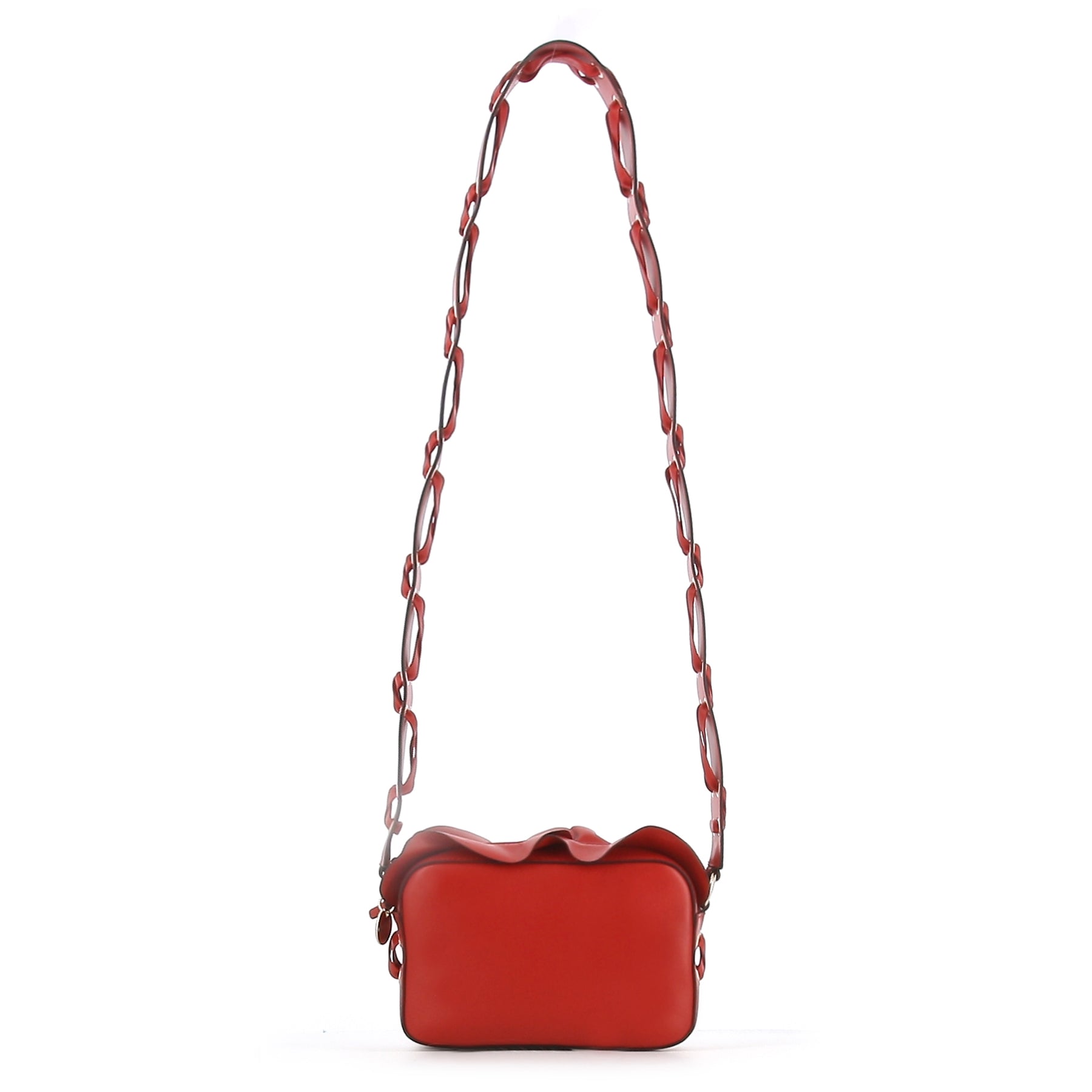 Soft leather ROCK RUFFLES Shoulder Bag with Adjustable Shoulder Chain