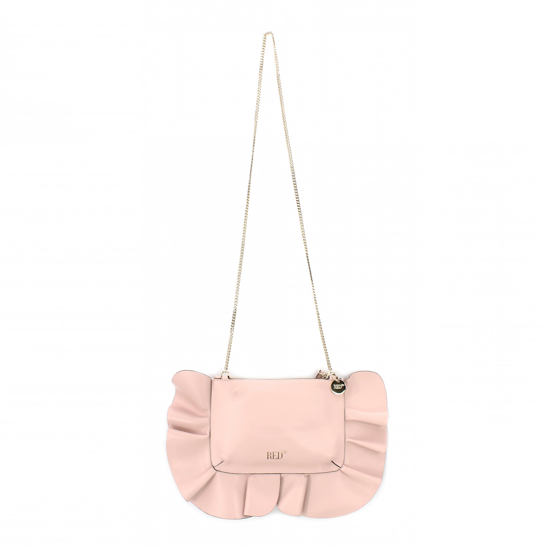 Soft leather ROCK RUFFLES Shoulder Bag with Adjustable Shoulder Chain