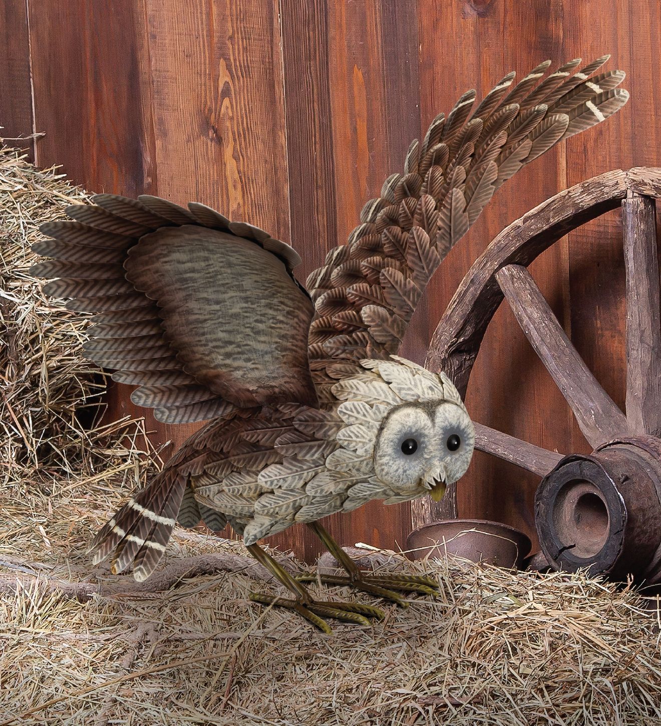 Regal Art Barn Owl with Wings Up