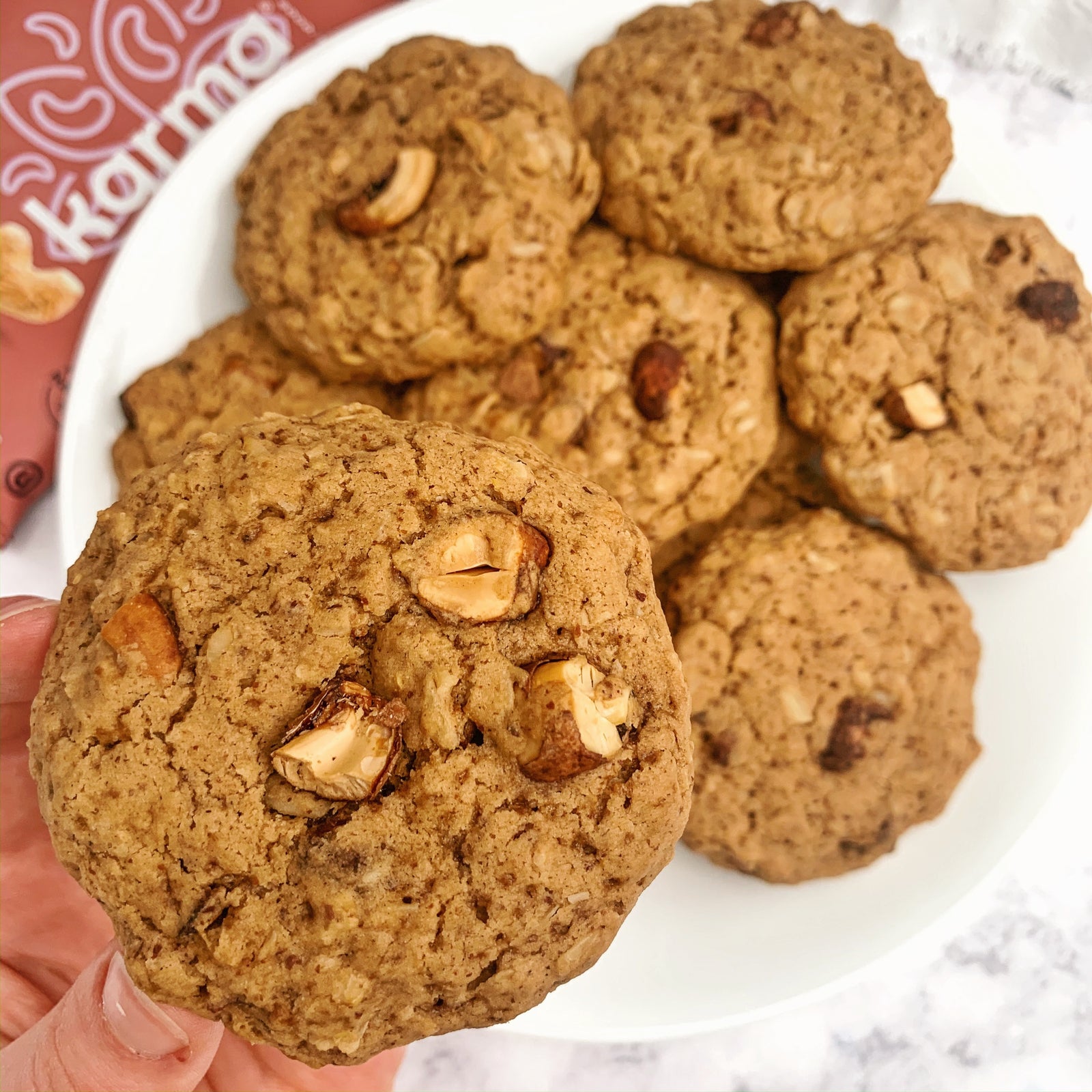 Cashew Butter Oat Cookies KARMA NUTS