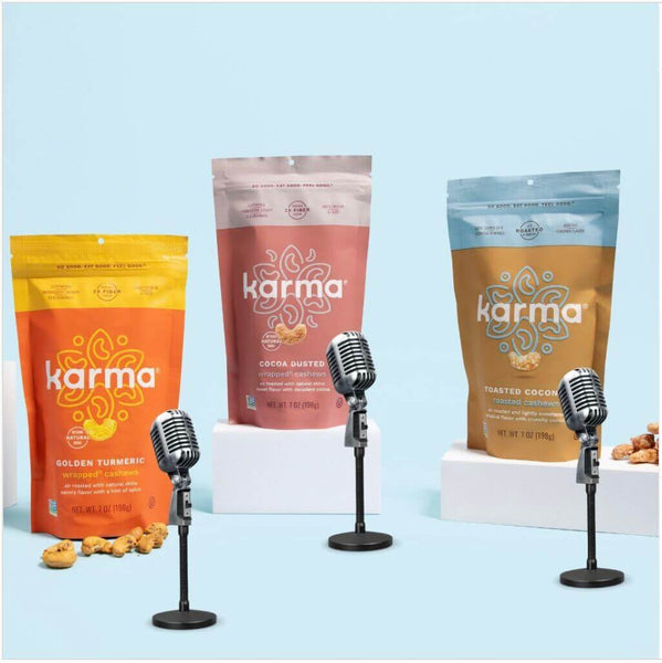 Karma Nuts Cashew Bags with mics