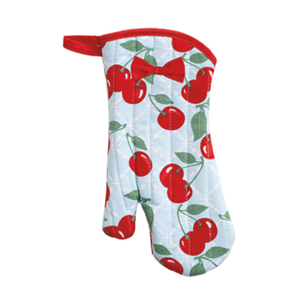 Linen Striped Oven Mitt  Kiss That Frog — Hoppe Shoppe