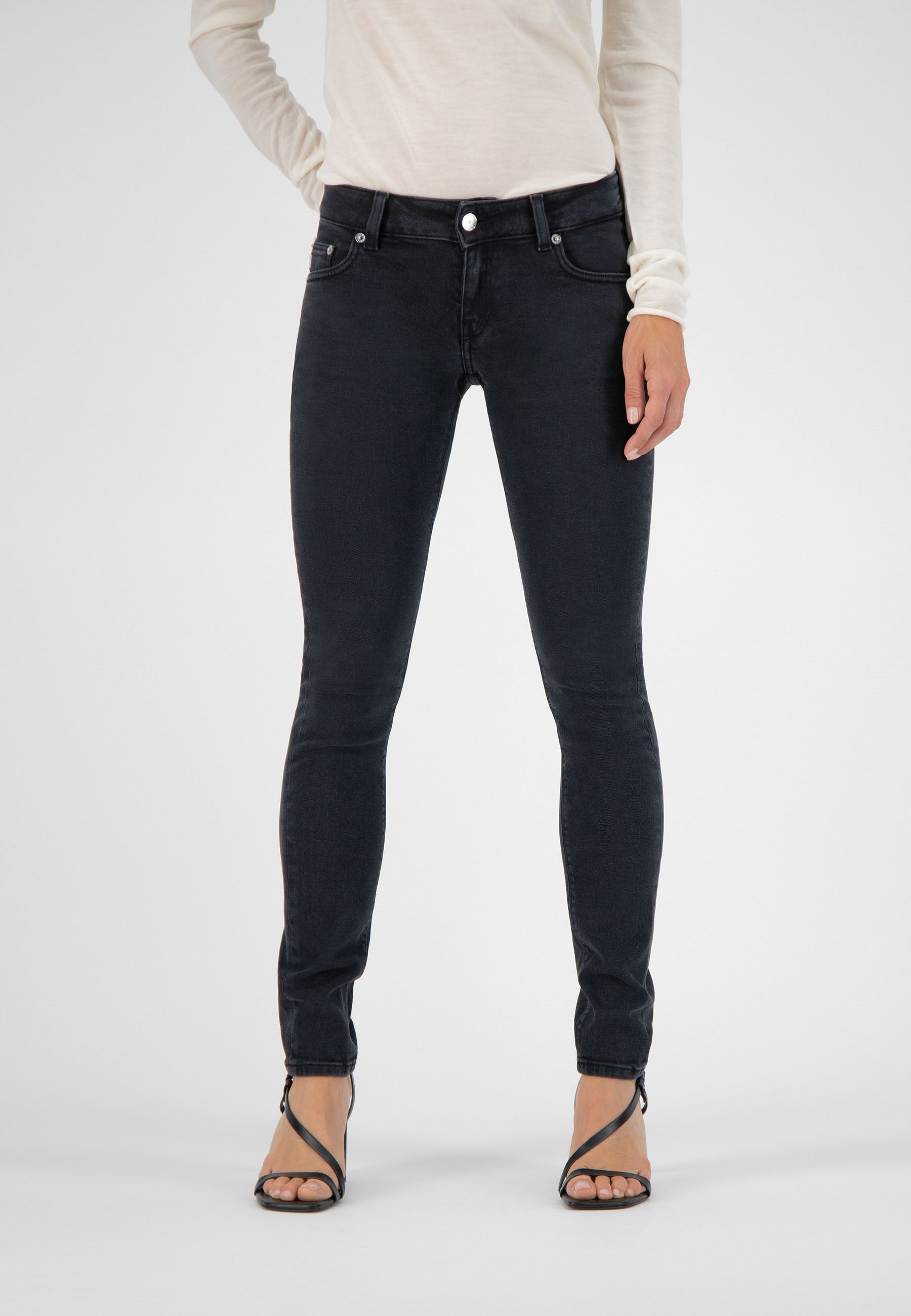 Ethical Jeans | Skinny Lilly - Stone Black | MUD Jeans
