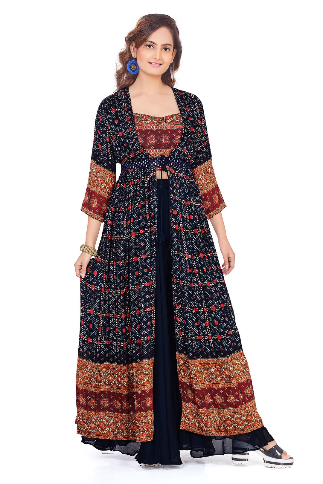 Mal Cotton Kurti with Jacket | Shreeji Clothing