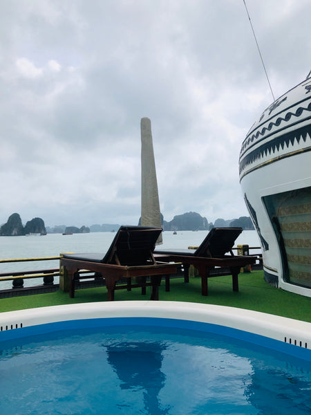 pool on ha long bay boat