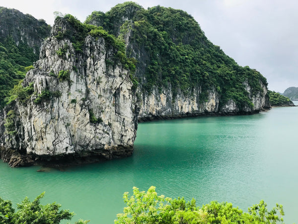 lime stones in ha long bay