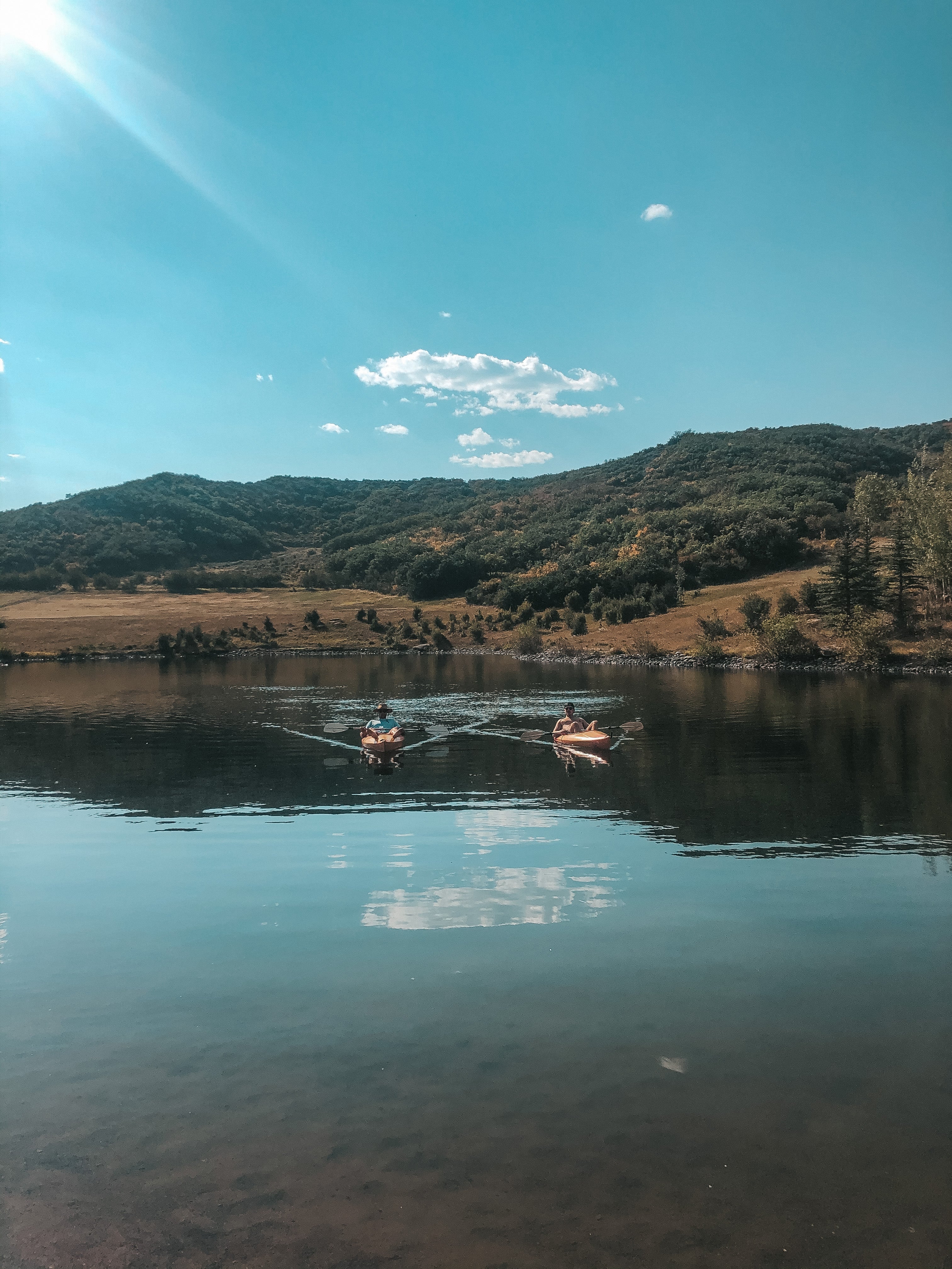 kayaking on the lake