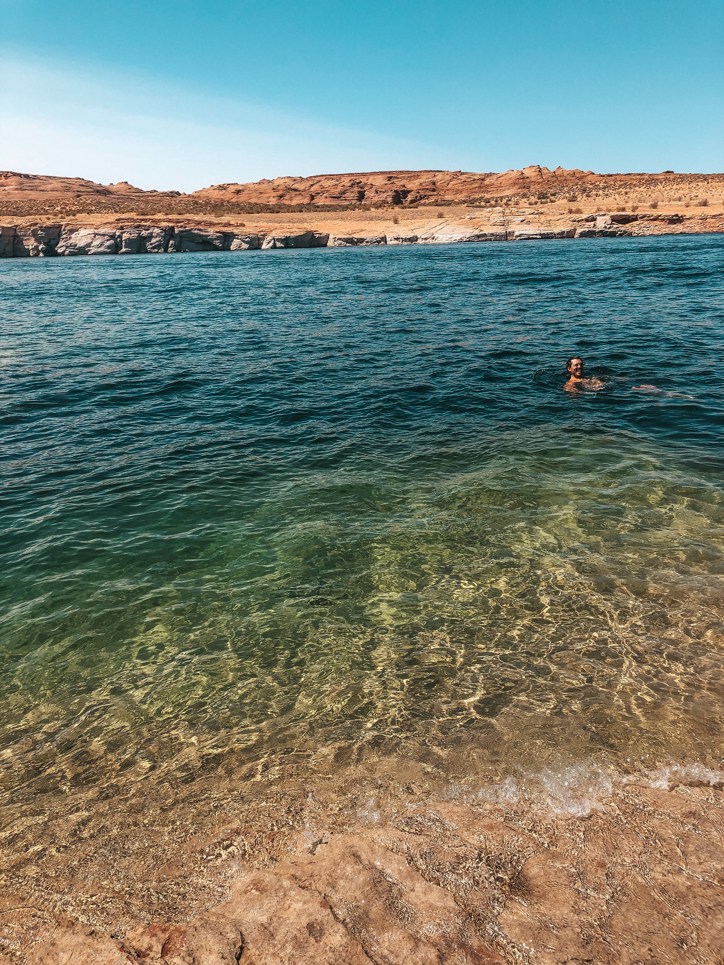 swimming in lake powell