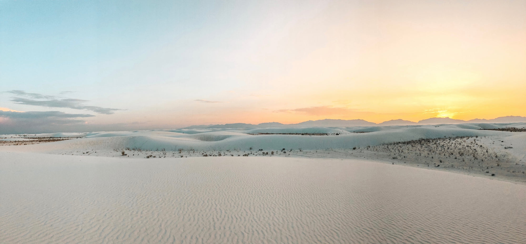 panorama of white sands
