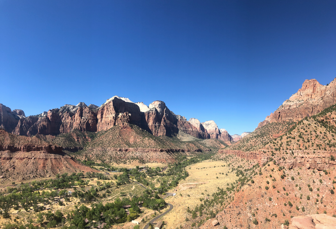 view at watchmans trail in zion