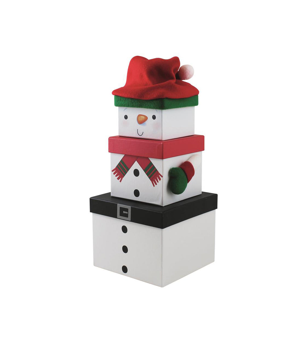 Snowman Stacking Gift Boxes - The Little Shop of Boxes Ltd