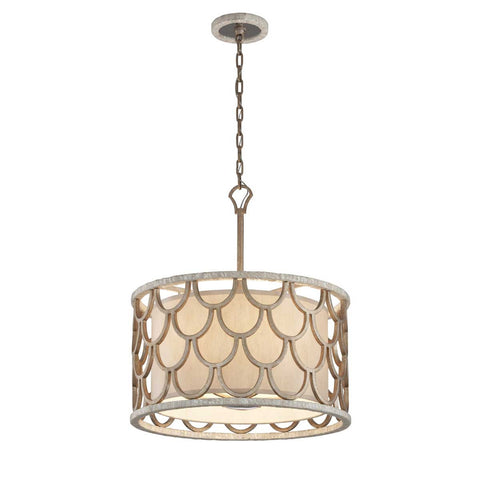 Pendant Mother Pearl Frame With Linen Shade #020802-171 – J and C Lighting San Diego